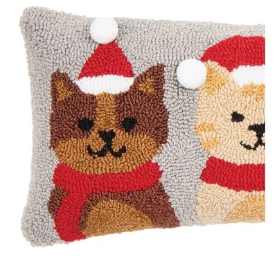 C&F Home Santa Cats Hooked Throw Pillow 1 C&F Home Santa Cats Hooked Throw Pillow