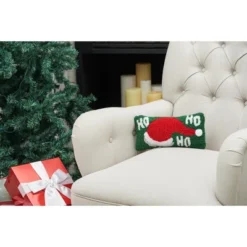 C&F Home 6" X 12" HoHoHo Hat Hooked Petite Christmas Holiday Throw Pillow -Home Decor Store GUEST f9deddda 3722 4cc6 87bf da8bfeb2f2b5